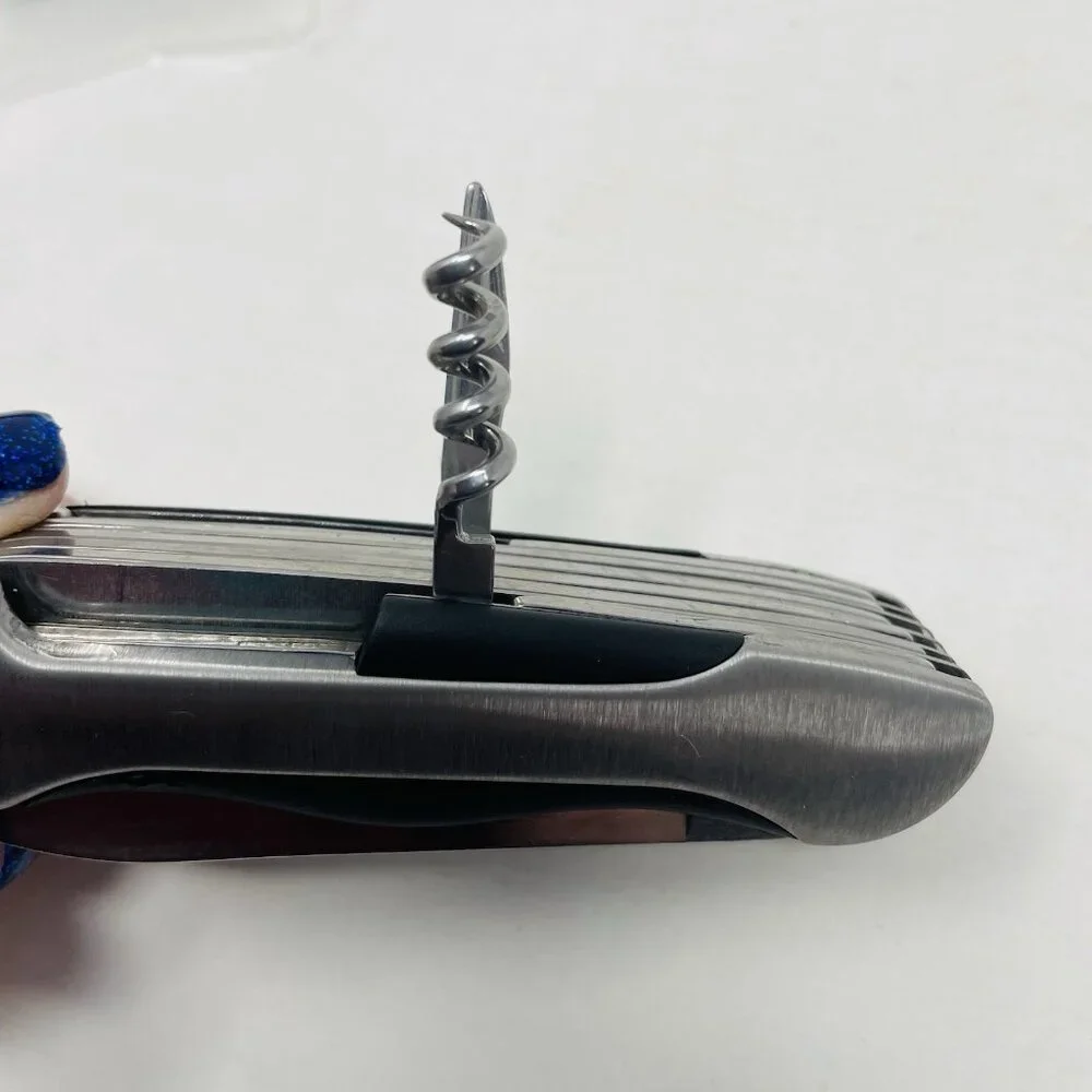 Traveler 12 Function Chrome Utility Knife in Stainless‎ Steel & Nylon Belt Pouch